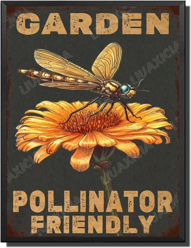 Miniatura 30 de LIUAXICIA Letreros divertidos de metal con texto en inglés "In The Garden to Lose My Mind and Find My Soul Bee Garden - Letreros de lata