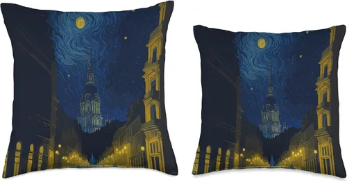 Miniatura 3 de berth99 Madrid Madrilenian Starry Night - Almohada de 16 x 16 pulgadas, multicolor