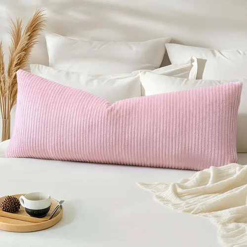 Miniatura 132 de Artscope Fundas de Almohada de Pana a Rayas Acogedoras Súper Suaves Decorativas Cuadradas Fundas de Cojín para Sofá Sillón Dormitorio Decoración
