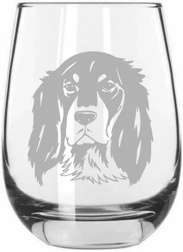Miniatura 260 de Sakhalin Husky Dog - Copa de vino grabada personalizada de 15.25 onzas sin tallo