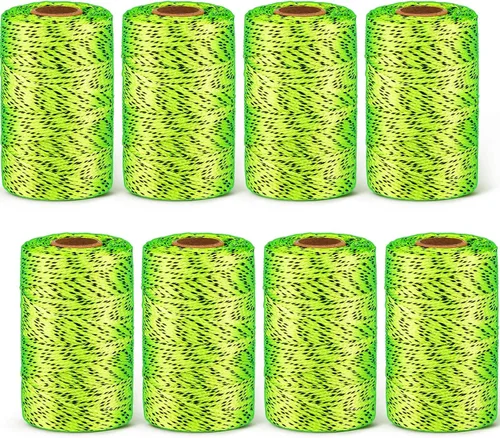 Miniatura 8 de Woanger 8 rollos Mason Line #18 Cuerda de nailon trenzado de 4000 pies de longitud, cordel de nailon para jardinería, construcción, manualidades