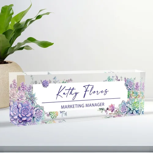 Miniatura 38 de Placa de Nombre Personalizada para Escritorio, Placa de Nombre de Escritorio Personalizada, Placa de Nombre Acrílica Personalizada para Oficina