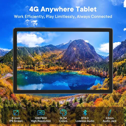 Miniatura 3 de HAOVM Tablet Android 15 de 8 pulgadas, tableta desbloqueada con SIM 4G, CPU Octa-Core 2.0GHz, 12 GB+64 GB, TF expandible, pantalla IPS, WiFi 5G