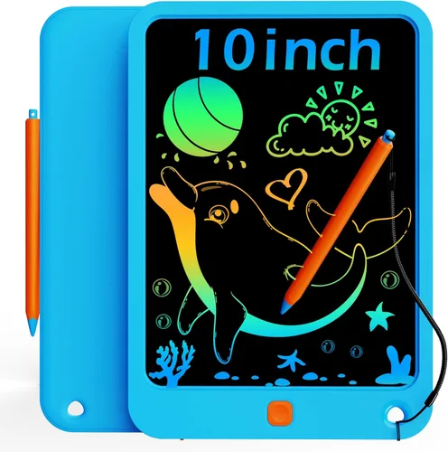 KOKODI Tableta de escritura LCD para niños de 10 pulgadas, juguetes para niños y niñas de 3, 4, 5, 6, 7, 8 años, tablero de garabatos colorido,