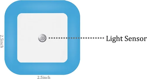 Miniatura 4 de Paquete de 4 luces LED de noche azul brillante, luz nocturna de pared enchufable de 0.5 W con sensor automático del atardecer al amanecer