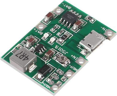 Miniatura 5 de 10 unids 18650 18650 Li-ion cargador de batería módulo 2A USB TP4056 ajustable Boost Módulo DC-DC 3.7V a 5V 9V 12V Step Up Boost Módulo DIY Kit