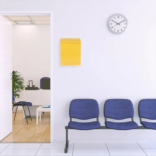 Miniatura 8 de jojofuny Buzón de pared grande de metal con cerradura para oficina, hogar, escuela, caja de sugerencias segura para montar en la pared, 11.41 x 8.46