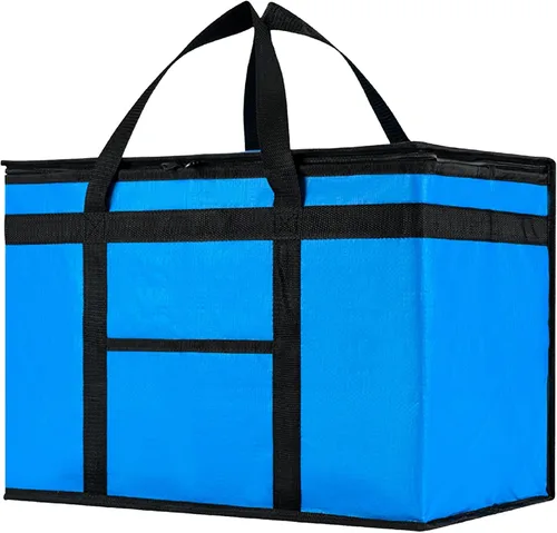 Miniatura 21 de NZ home Bolsa de enfriador XXL PRO aislada y duradera para entrega y compras de comestibles con cremallera superior, para calentar alimentos