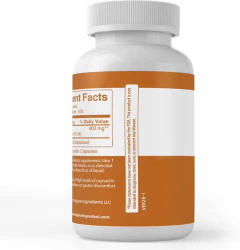 Miniatura 6 de Pure Original Ingredients Pimienta de Cayena, (100 cápsulas) siempre pura, sin aditivos ni rellenos, verificado por laboratorio