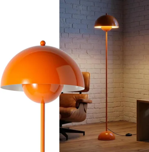 Miniatura 20 de COSYLUX Lámpara de pie moderna para sala de estar, lámpara de pie alta industrial para dormitorio, pantalla de metal que refleja la luz, lámpara