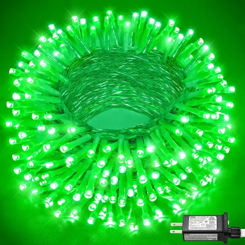 Miniatura 22 de Tira de 200 luces LED de 66 pies para exteriores, luces de Navidad conectables para interiores, cable transparente, impermeable, 8 modos de luces