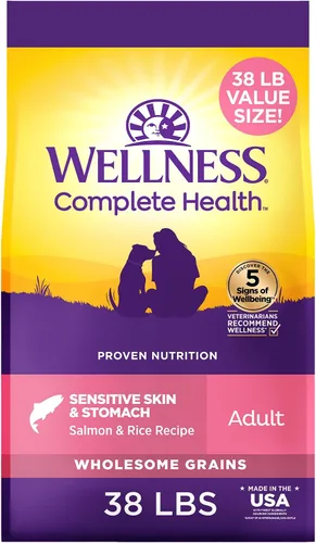Miniatura 15 de Wellness Complete Health - Alimento seco para perros con granos, ingredientes naturales, fabricado en Estados Unidos con carne real, todas