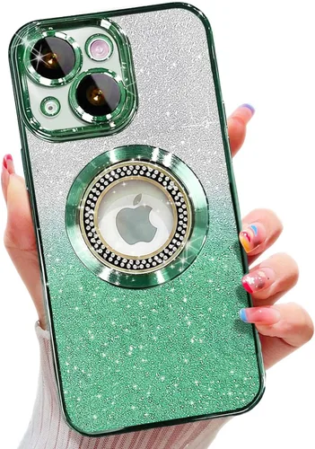 Miniatura 131 de Misscase Funda magnética con purpurina para iPhone 11 compatible con MagSafe, protección completa, delgada, a prueba de golpes, antiarañazos