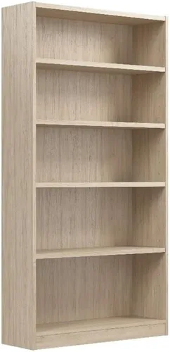 Miniatura 14 de Pemberly Row Librería pequeña de 2 estantes en olmo natural, madera de ingeniería Blanco puro