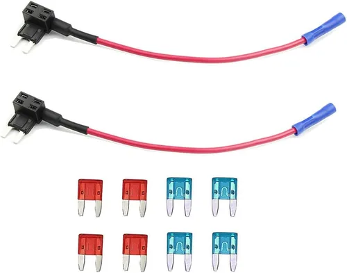 Miniatura 11 de Paquete de 2 adaptadores de fusible para agregar un circuito para mini-cuchilla + 8 fusibles mini (5A, 7.5A, 10A, 15A)
