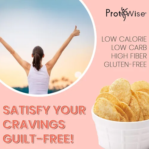 Miniatura 3 de ProtiWise Chips de proteína para barbacoa, 0.55 onzas de proteína, alta fibra, baja en carbohidratos, baja en calorías, aperitivo saludable sin