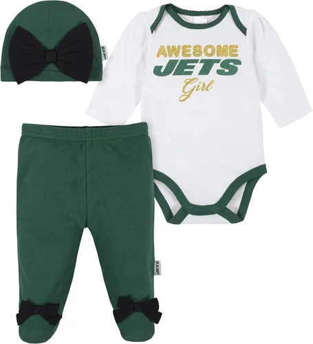 Miniatura 28 de NFL Conjunto de enterizo, pantalón con pies y gorro de 3 piezas para bebé niña Alternativa 2