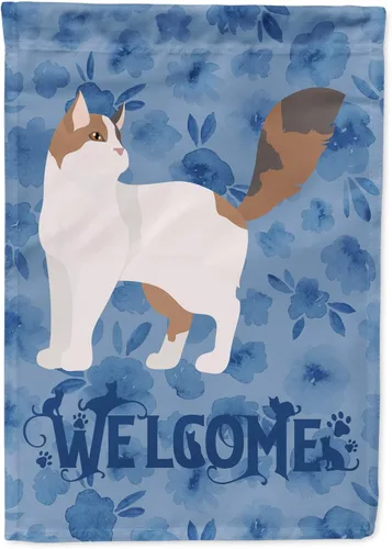 Miniatura 132 de Caroline's Treasures CK4813CHF - Bandera de bienvenida con gato abisinio azul, manga grande, para porche, para colgar en la pared, poliéster