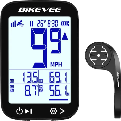 Miniatura 10 de Velocímetro de Bicicleta GPS Ordenador de Ciclismo Inalámbrico – Inicio/Parada Automática, Retroiluminación Automática, Odómetro de Bicicleta