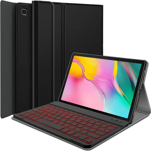 Miniatura 8 de Funda con teclado para Galaxy Tab S4 10.5 (SM-T830/T835, versión 2018), 7 colores retroiluminados desmontable inalámbrica con funda para Samsung