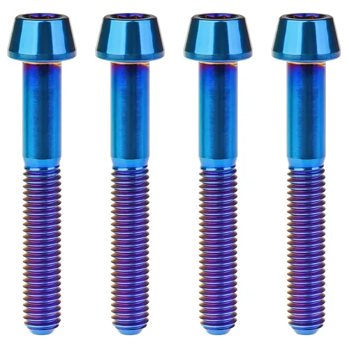 Miniatura 34 de Titanio Ti M6 x 10 16 18 20 25 30 35 40 45 50 55 60 2.559 in Allen - Tornillos hexagonales de 2.559 in, tornillos cónicos, paquete de 4