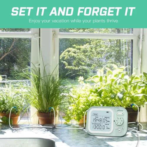 Miniatura 2 de Sistema Automático de Riego de Plantas para Interior con Autoriego para 15 Plantas en Maceta, Kit de Riego por Goteo Programable con Temporizador