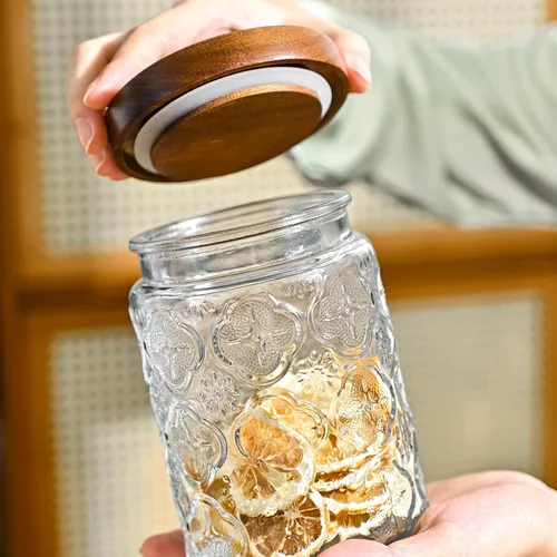 Miniatura 4 de Adodeen Juego de 3 tarros de vidrio de 32oz con tapa hermética, botes de cocina para encimera, juego de recipientes para café y azúcar, recipientes