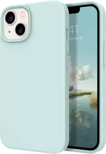 Miniatura 12 de DOMAVER Funda para iPhone 13, funda de teléfono para iPhone 13, silicona líquida, gel suave, forro de microfibra, funda protectora a prueba de Azul