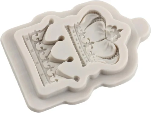 Miniatura 5 de Moldes de fondant de corona 3D para decoración de pasteles de corona de silicona para decoración de pasteles, decoración de cupcakes, arcilla