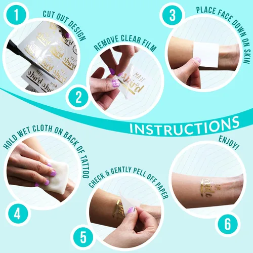 Miniatura 4 de Terra Tattoos Láminas metálicas doradas para tatuajes con diseños de estrellas, plumas, luna y mucho más. Tatuajes faciales para mujeres