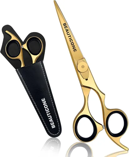 Miniatura 16 de Juego de tijeras de corte y adelgazamiento de cabello, tijeras de peluquería profesionales de 6.5 pulgadas para corte de pelo para hombres/mujeres