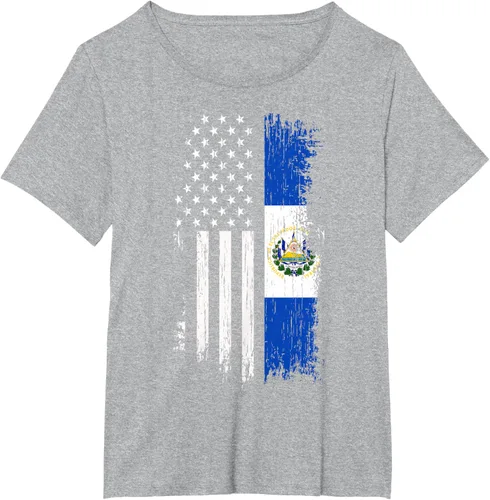 Miniatura 69 de Camiseta de la bandera de Estados Unidos salvadoreño - Camiseta de El Salvador USA