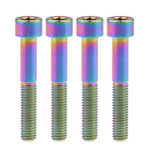 Miniatura 42 de Tornillos de titanio Ti M8 x15 20 25 30 35 40 45 50 60 2.756 in 0.049 in de paso hexagonal Allen Tornillos de cabeza hueca paquete de 4
