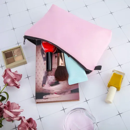 Miniatura 3 de Chuangdi Bolsa de maquillaje de 6 piezas, bolsa de aseo impermeable, bolsa de cosméticos con cremallera, bolsa de embalaje de viaje de 8.7 x 5.3