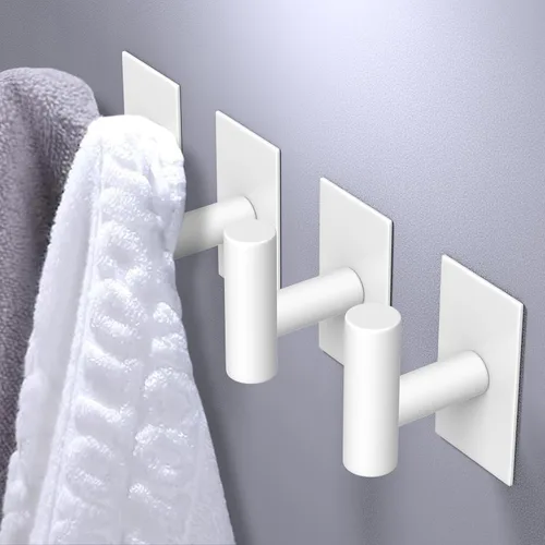 Miniatura 2 de VAEHOLD - Ganchos adhesivos de pared para toallas, resistentes, impermeables, para colgar abrigos, ropa, gancho de pared para armario para cocina