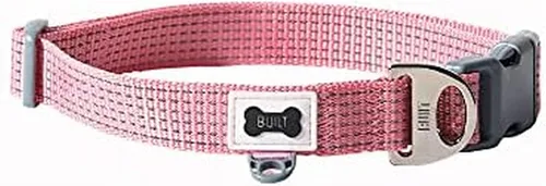 Miniatura 12 de BUILT Pet Nightsafe - Collar para perro pequeño, rosa y gris