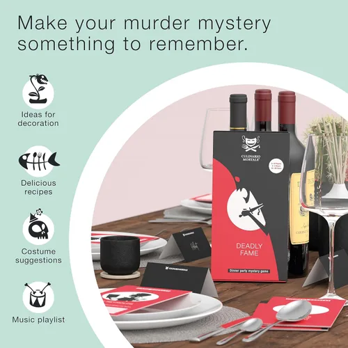 Miniatura 5 de Deadly Fame - Un moderno juego de cena de misterio de asesinato para 5-8 jugadores