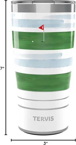 Miniatura 9 de Tervis Traveler - Vaso aislado de triple pared The Putt de golf mantiene las bebidas frías y calientes, 20 onzas, acero inoxidable
