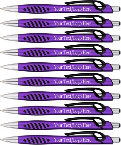 Miniatura 6 de SyPen Bolígrafos personalizados con tu logotipo o texto personalizado, paquete de 300 unidades a granel para negocios, fiestas y eventos, bolígrafos