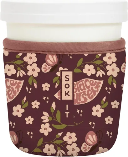 Miniatura 150 de Sok It IceCreamSok - Funda de neopreno aislada (flores abstractas, pintas de helado cónicas)