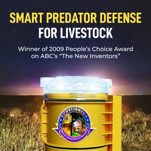 Miniatura 5 de Fox Lights Night Predator - Luz de control disuasorio con LED intermitentes, repelente de animales, protector de protección para bandadas, jardín