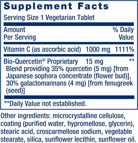Miniatura 3 de Life Extension Vitamina C con fitosoma de bio-quercetina, 1000 mg, píldoras de suplemento de vitamina C de alta potencia absorbibles diariamente