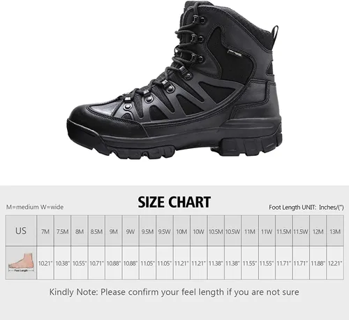 Miniatura 8 de FREE SOLDIER Mens Tactical Waterproof Lightweight Hiking Boots Military Combat Boots Work Boots
