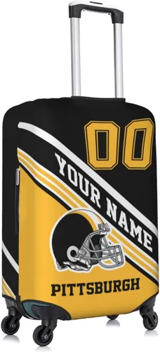 Miniatura 3 de Funda de equipaje personalizada, funda de maleta personalizada, diseña tu nombre y número, protector de equipaje elástico lavable, Pittsburgh