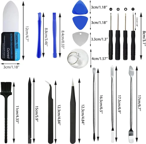 Miniatura 7 de Kit de herramientas de reparación de electrónica 19 en 1, juego de destornilladores de apertura Spudger para iPhone, laptop, iPad, teléfono celular