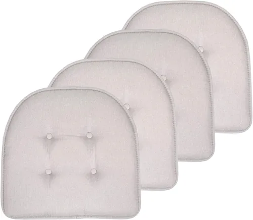 Miniatura 57 de Sweet Home Collection - Cojín de espuma viscoelástica para silla con capitoné, antideslizante, parte trasera de goma, en forma de U, 17 x 16 Piel