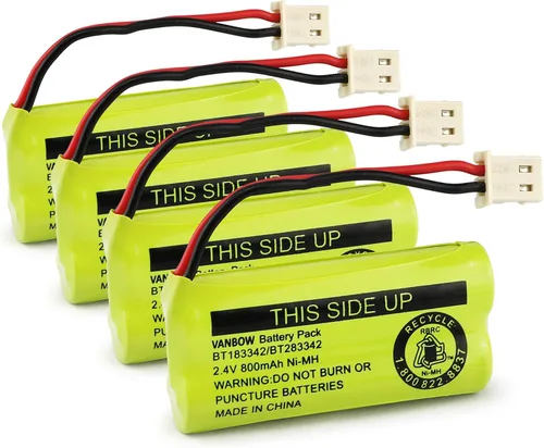 Miniatura 10 de BT183342/BT283342 2.4V 800mAh Ni-MH, compatible con baterías de teléfono inalámbrico AT&T VTech BT166342/BT266342 BT162342/BT262342 CS6709 CS6609