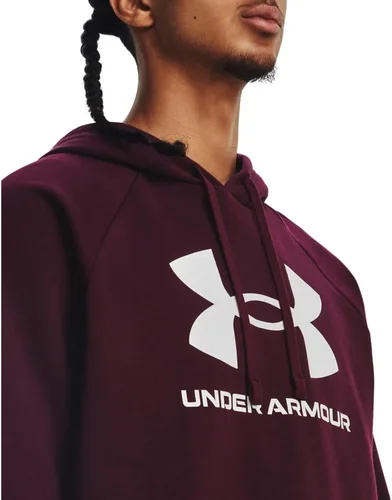 Miniatura 3 de Under Armour Rival - Sudadera con capucha para hombre, de vellón y con logotipo