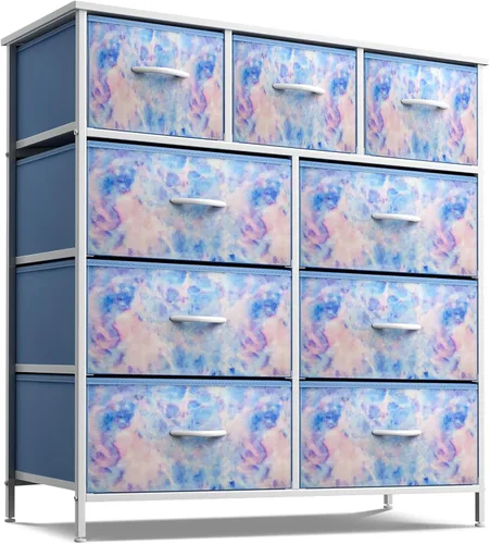 Miniatura 8 de Sorbus Cómoda con 8 cajones – Cómoda de almacenamiento de muebles para niños, adolescentes, dormitorio, guardería, sala de juegos, ropa, juguetes