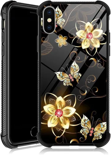 Miniatura 9 de DJSOK Compatible con funda para iPhone 13 Pro Max, fundas doradas de mariposa y rosa para iPhone 13 Pro Max para mujeres y niñas, diseño